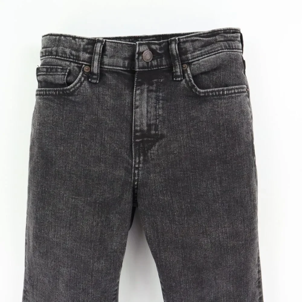 Old Navy Karate Slim Tapered Jeans Boys Size 12 Black Cotton Built-In Flex Tough